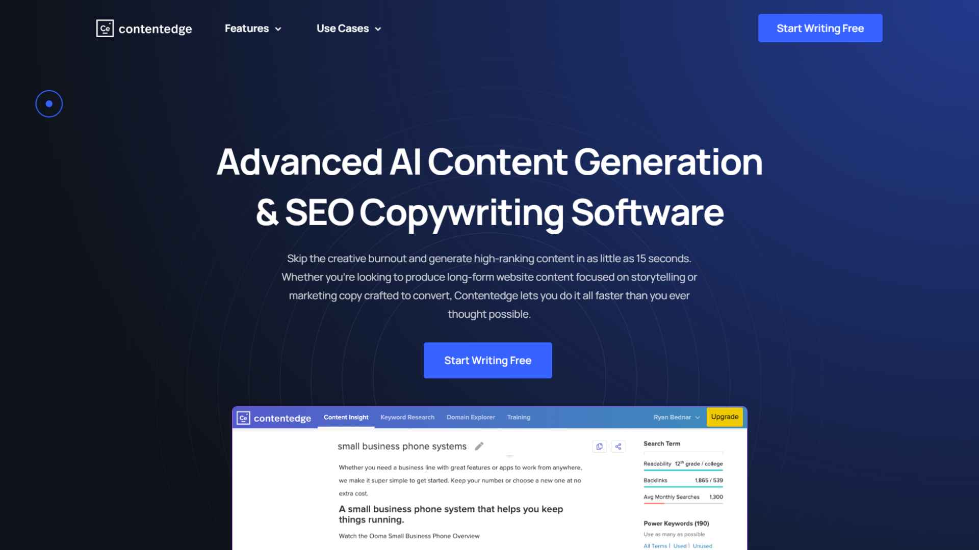 Unlock the Power of AI Copywriting & SEO with ContentEdge - Generate Engaging Content, Boost Rankings, and Save Time.